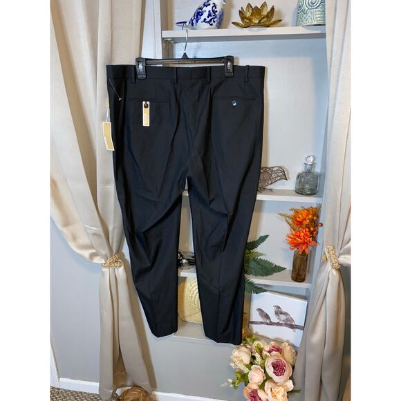 NWT MK MICHAEL Michael Kors size 40W X 30L Black Striped Men’s Dress Pants - Picture 4 of 9